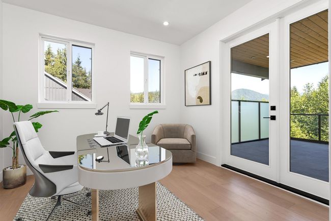 Office featuring recessed lighting and wood finished floors | Image 13