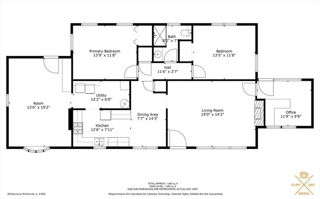 29 Dixie Acres Rd, House other with 2 bedrooms, 1 bathrooms and 2 parking in Danville IL | Image 39