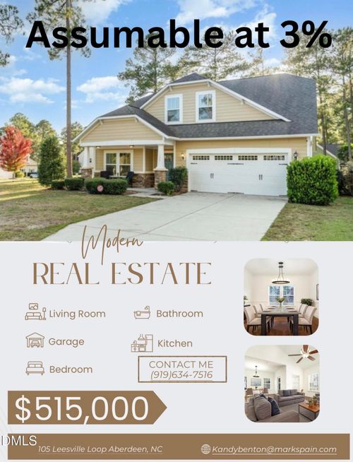 105 Leesville Loop, Aberdeen, NC, 28315-5120 | Card Image