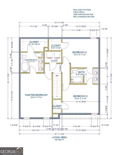 300 Beau Claire Circle, Townhouse with 3 bedrooms, 2 bathrooms and 1 parking in Byron GA | Image 2