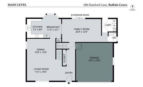 696 Stanford Ln, Buffalo Grove, IL, 60089-4126 | Card Image