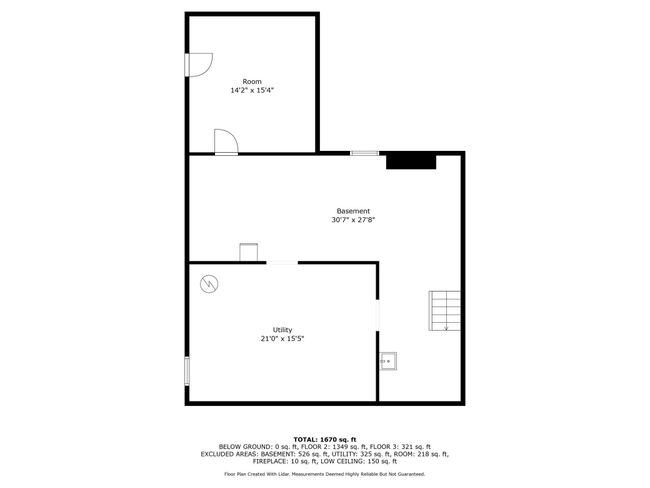 This basement layout diagram does not show crawl spaces. | Image 33