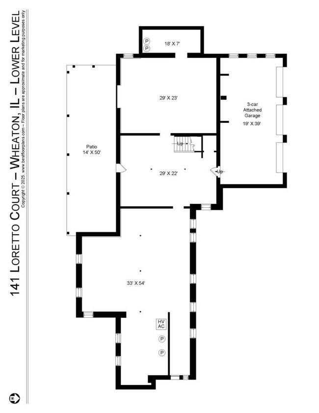 New lower level including an attachd 3-car garage. | Image 44