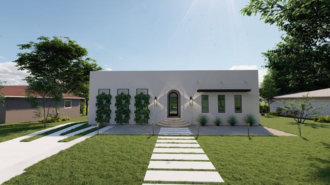 View of front of property featuring stucco siding and a front yard | Image 22