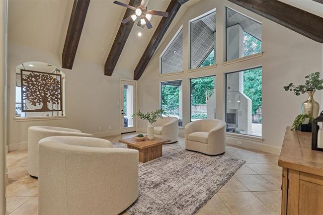 Downstairs game room with wood beams is gorgeous. | Image 7