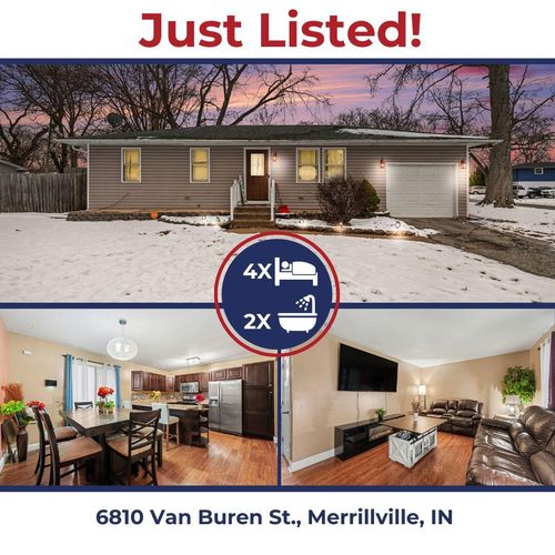 6810 Van Buren St, Merrillville, IN, 46410-1458 | Card Image
