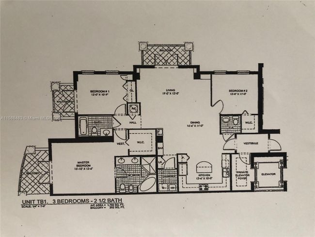 1200 - 1805 Ponce De Leon Blvd, Condo with 3 bedrooms, 2 bathrooms and null parking in Coral Gables FL | Image 23