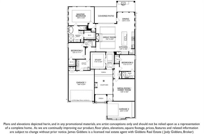 Brentwood floorplan with media/optional 4th bedroom | Image 39