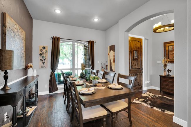 Dining space featuring dark hardwood / wood-style flooring | Image 5