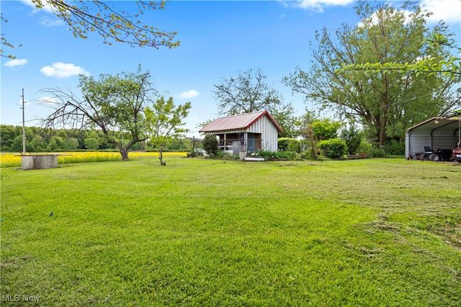 View of green lawn with a carport and an outdoor structure | Image 16