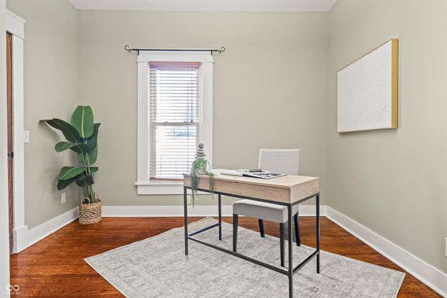 office area featuring dark wood-type flooring | Image 26