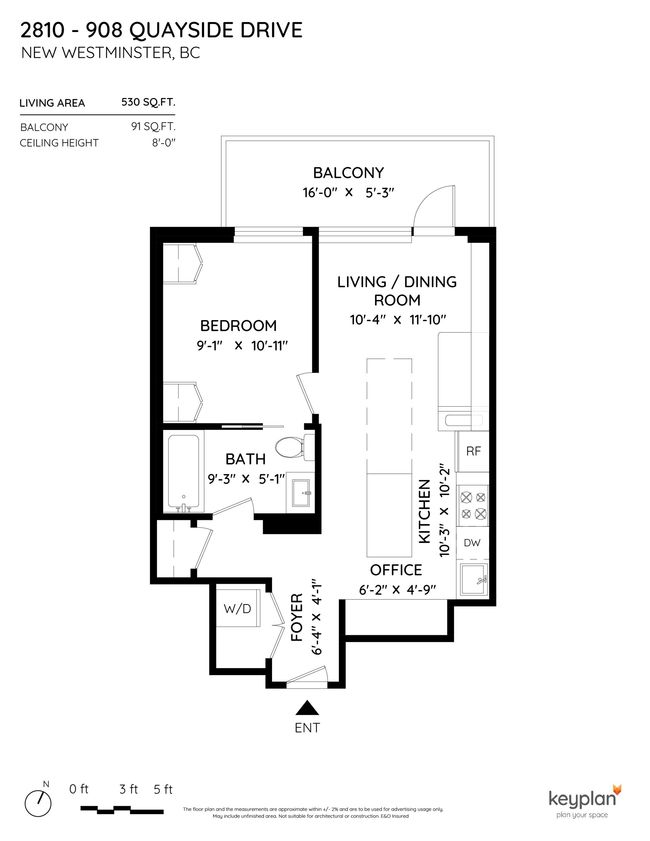 2810 - 908 Quayside Dr, Condo with 1 bedrooms, 1 bathrooms and 1 parking in New Westminster BC | Image 40