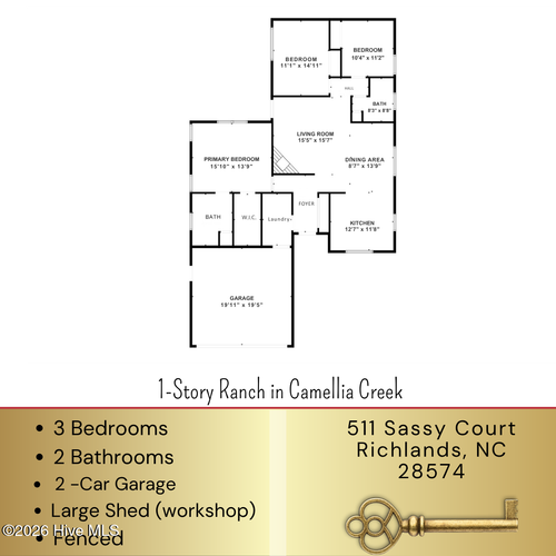 511 Sassy Ct, Richlands, NC, 28574-7422 | Card Image