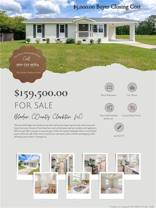 80 Elmhurst St, Clarkton, NC, 28433 | Card Image