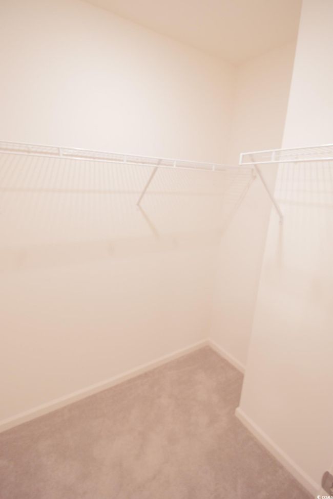 Walk in closet featuring light colored carpet | Image 12