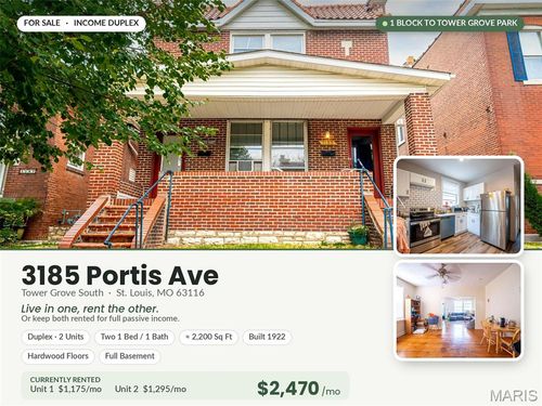 3185 Portis Ave, Saint Louis, MO, 63116-2023 | Card Image