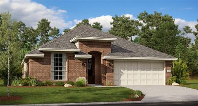 View of front of house featuring a front yard and a garage | Image 1