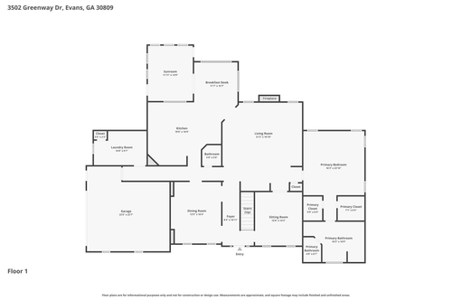 3502 Greenway Drive, Evans, GA, 30809 | Card Image