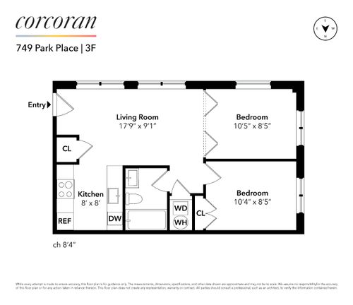 3f-749 Park Place, New York City, NY, 11216 | Card Image