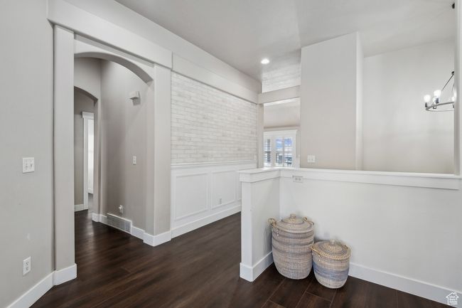Hall featuring dark hardwood / wood-style floors | Image 14