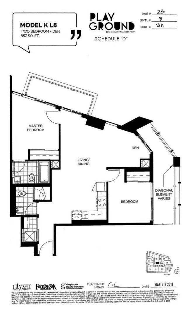811 - 50 Ordnance St, Condo with 3 bedrooms, 2 bathrooms and 1 parking in Toronto ON | Image 50