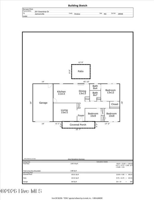 201 Greenbriar Dr, Jacksonville, NC, 28546-7206 | Card Image