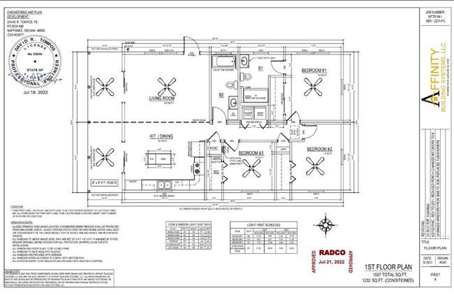 3 bed 2 bath 1232 sqft plans | Image 14