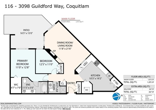 116 - 3098 Guildford Way, Condo with 2 bedrooms, 2 bathrooms and 2 parking in Coquitlam BC | Image 40