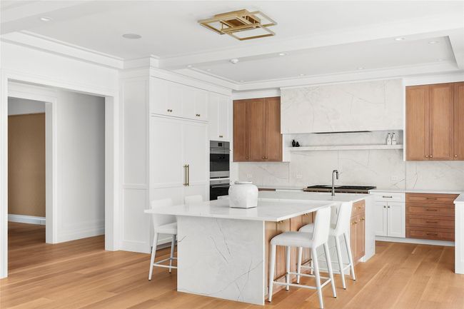 Kitchen featuring over sized extended island, custom soft close cabinetry & top line appliances | Image 7