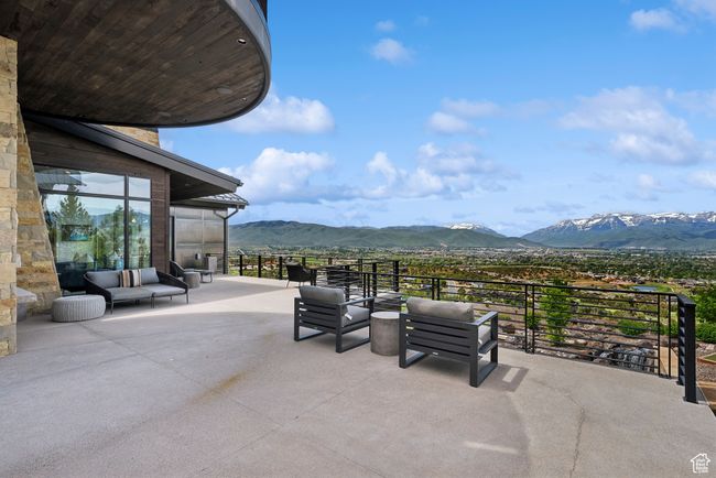 View of patio / terrace with a mountain view and a balcony | Image 123