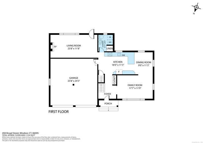 494 Broad St, House other with 4 bedrooms, 3 bathrooms and null parking in Windsor CT | Image 9