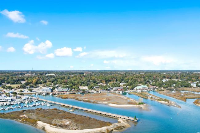 Aerial view of a nearby body of water and a tree filled landscape | Image 24