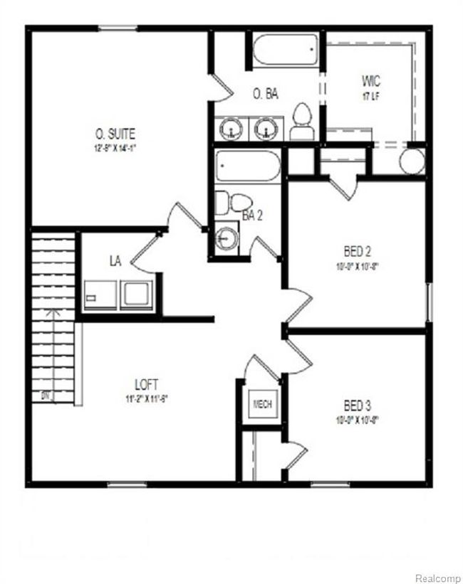 1602 2-Car - Floor Plan - BROCHURE - GRP1-ELEV A-2ND FLOOR PLAN.jpg | Image 3