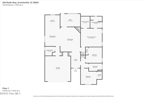 626 Wade Way, Graniteville, SC, 29829-4124 | Card Image