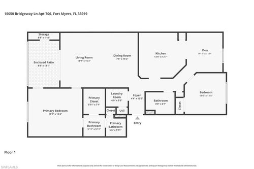 706-15050 Bridgeway Ln, FORT MYERS, FL, 33919-8447 | Card Image