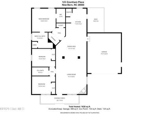 123 Grantham Pl, New Bern, NC, 28560-6846 | Card Image