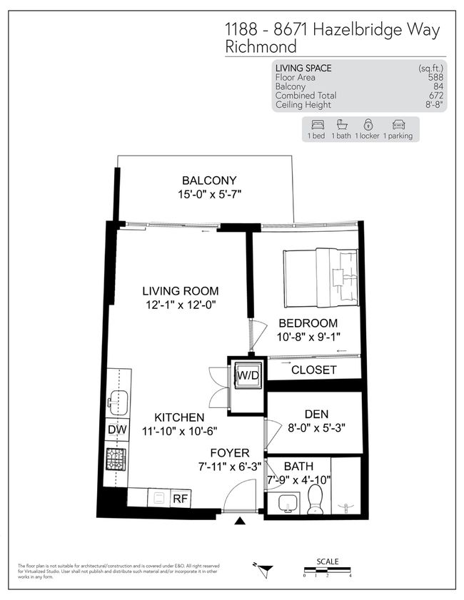 1187 - 8671 Hazelbridge Way, Condo with 1 bedrooms, 1 bathrooms and 1 parking in Richmond BC | Image 40