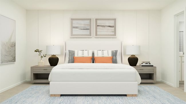 Bedroom with baseboards and light colored carpet | Image 11