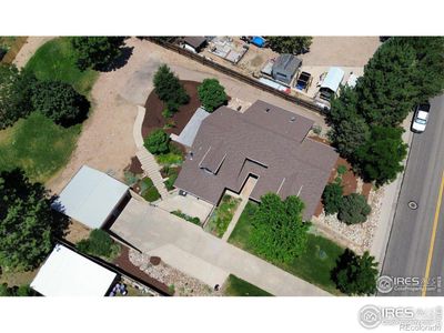 Aerial View of 2425 19th Ave, Property Lines, 2 Driveways, and Beautiful Landscaping! | Image 2