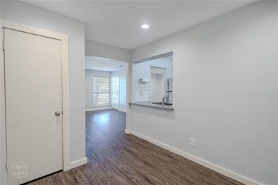 Hall with sink and dark hardwood / wood-style flooring | Image 3