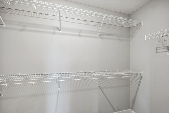 Primary bedroom with walk-in closet and private bath. Model home. Options and colors will vary. | Image 24