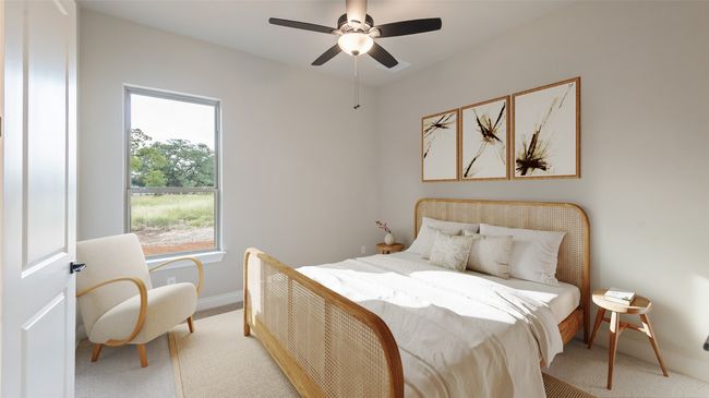 Carpeted bedroom featuring baseboards and ceiling fan | Image 11