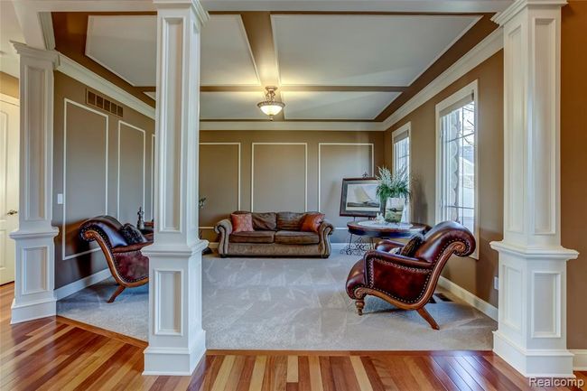 Formal living room with coffered ceilings | Image 7