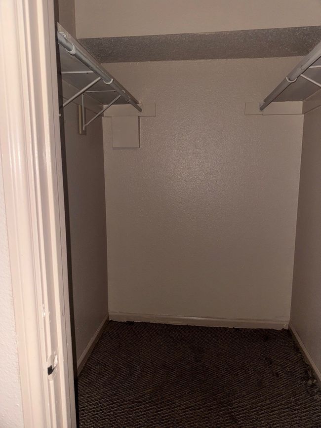 Spacious closet featuring dark colored carpet | Image 11