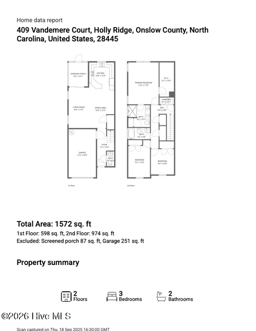 409 Vandemere Court, Holly Ridge, NC, 28445 | Card Image