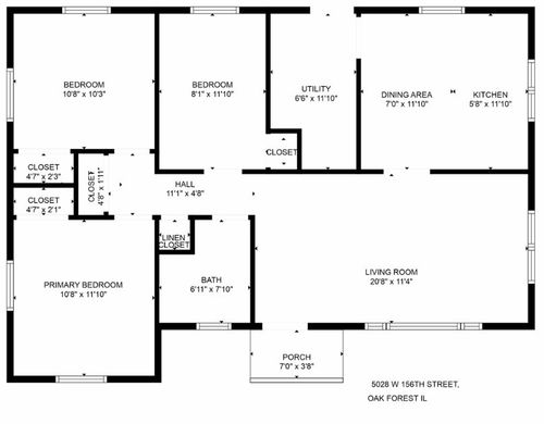 5028 156th St, Oak Forest, IL, 60452-3406 | Card Image