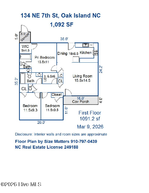 134 Ne 7th St, Oak Island, NC, 28465-6617 | Card Image