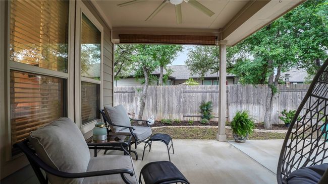 View of patio / terrace featuring fence and ceiling fan | Image 26