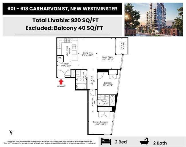 601 - 618 Carnarvon Street, Condo with 2 bedrooms, 2 bathrooms and 1 parking in New Westminster BC | Image 20