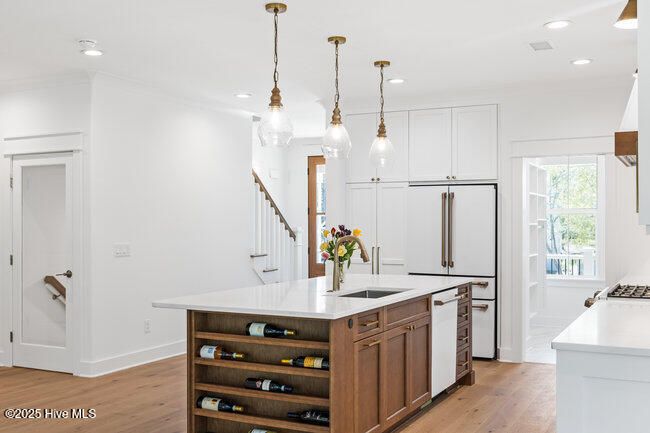 Cafe Appliances, Vented Hood, Range, Refrigerator, microwave. | Image 28